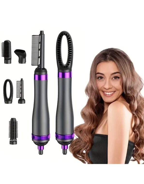 5 in 1 Hair Styler with Dryer & Straightening Brush for Voluminous, Sleek, and Smooth Hair