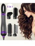 5 in 1 Hair Styler with Dryer & Straightening Brush for Voluminous, Sleek, and Smooth Hair