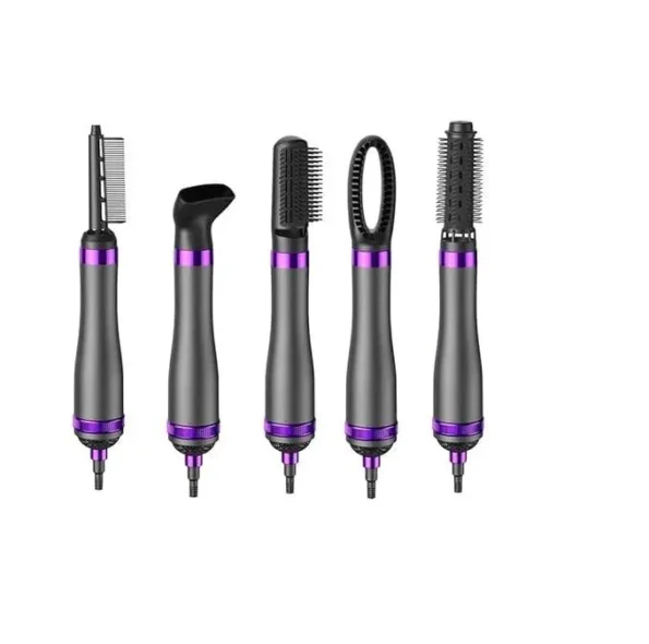 5 in 1 Hair Styler with Dryer & Straightening Brush for Voluminous, Sleek, and Smooth Hair