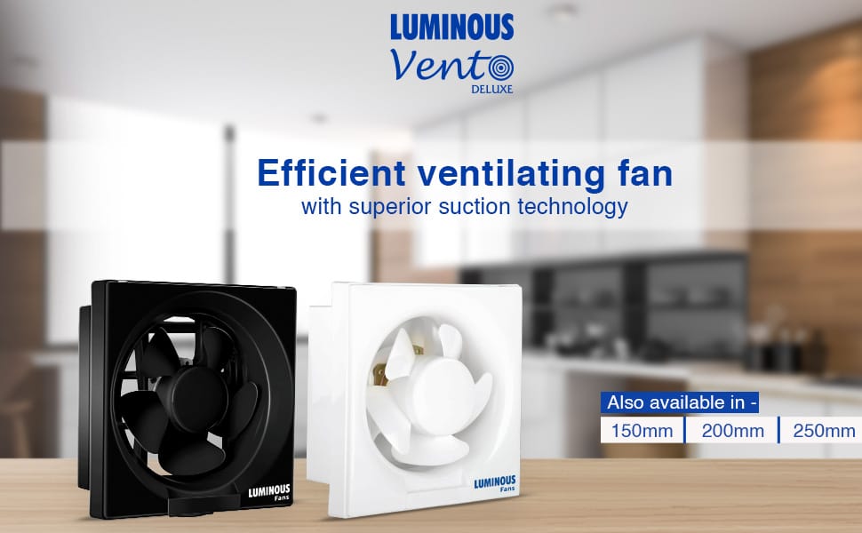 RR Signature Vento Deluxe 150 mm exhaust fan for Kitchen & Bathroom Rust-Proof Anti-Dust shutter 3-Year Warranty Luminous