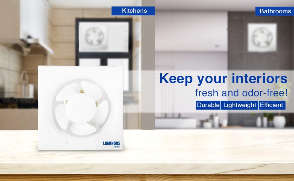 RR Signature Vento Deluxe 150 mm exhaust fan for Kitchen & Bathroom Rust-Proof Anti-Dust shutter 3-Year Warranty Luminous